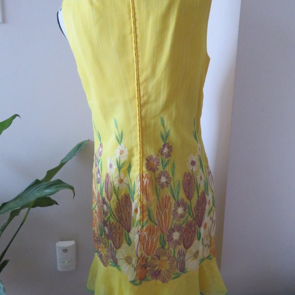 Vintage 1970sBetty Barclay Trevira Cotton Sheer Floral Summer Dress - Picture 3 of 10